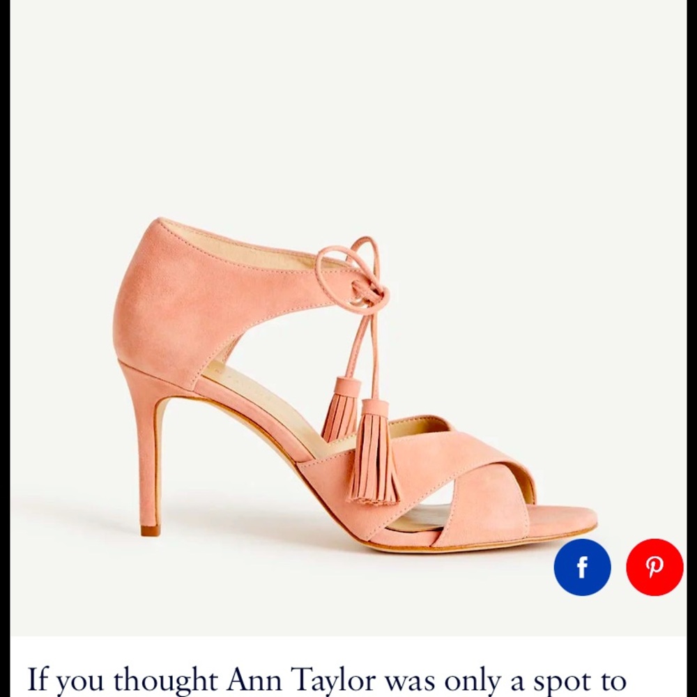 Ann Taylor blush pink soft sandal 6.5